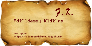 Földessy Klára névjegykártya