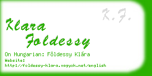 klara foldessy business card